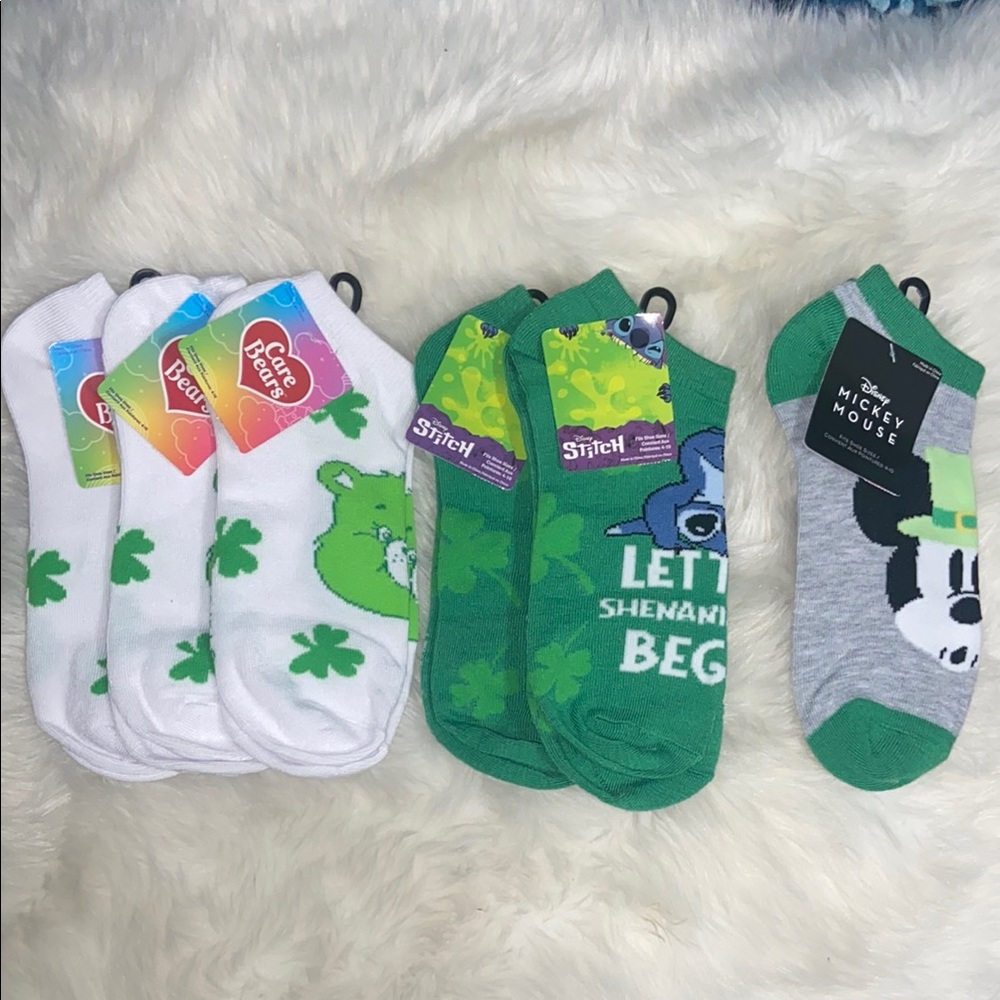 St. Patricks day Colorful Cartoon Character Socks Set
